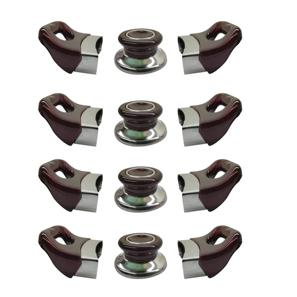 Nalburkent Tencere Tava Sahan Kulp Kapak Kulpu Vişne Bordo 4 Set ürün görseli 1