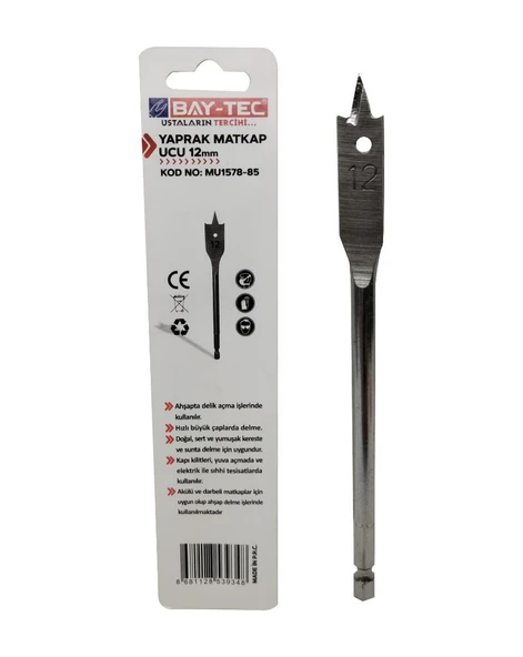 Bay-Tec MU1578-85 Yaprak Matkap Ucu 12 mm - 3