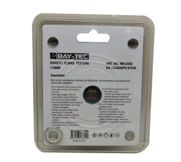 Bay-Tec MK0264 Soketli Elmas Testere Kesici Disk 115 mm - 3