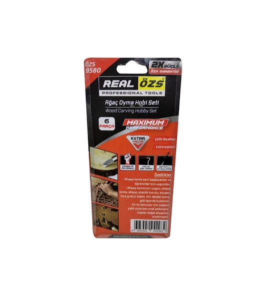 Real Özs Ağaç Oyma Hobi Seti 6 Parça ÖZS 9580 - 4