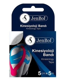 Jenbol Kinesiology Tape Ağrı Bandı 5 cm x 5 m - Beyaz - 1