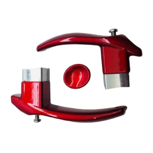 Çaydanlık Sapı Takımı Kulp Tutamak Seti Kare Parlak Kırmızı - Resim 4