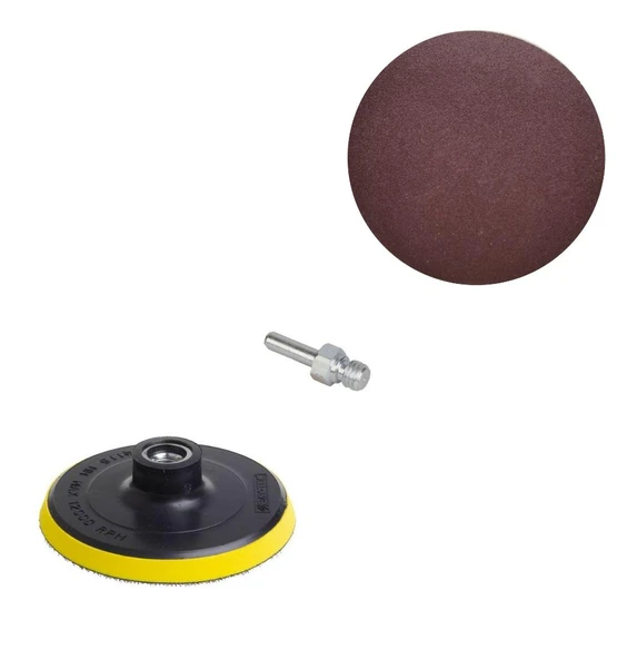 Nalburkent Cırt Zımpara Seti 115 mm + Matkap Aparatı - 37 Parça - 3