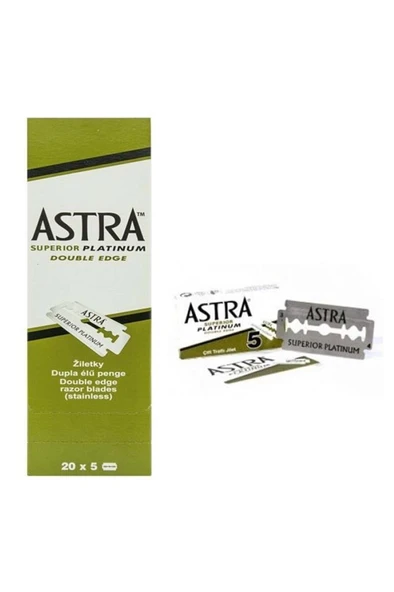 Astra Berber Bütün Traş Jileti Çift Taraflı 5x20 (100Adet)