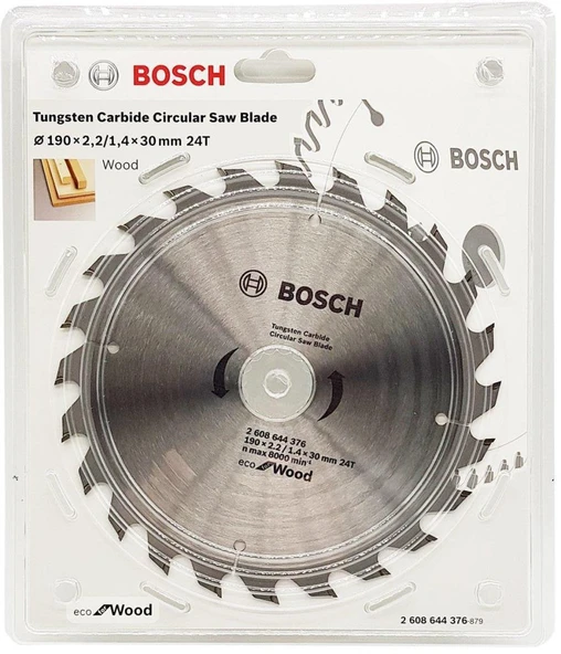 Bosch Eco For Daire Testere Ahşap Mdf Sunta Kesme Bıçağı 190mmx 2.2 24 Diş - 4