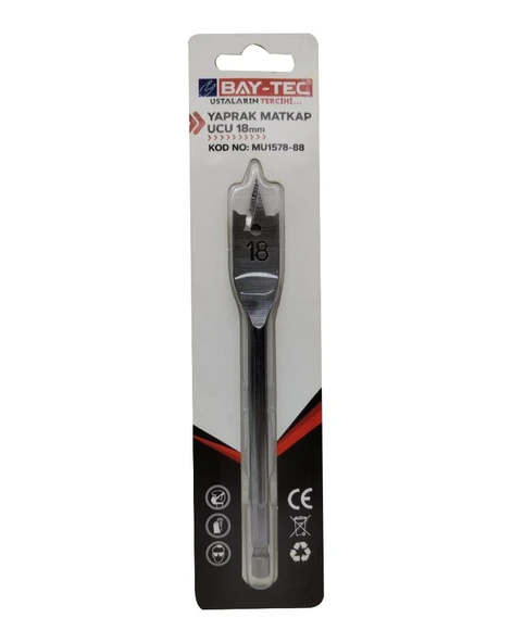 Bay-Tec MU1578-88 Yaprak Matkap Ucu 18 mm - 2
