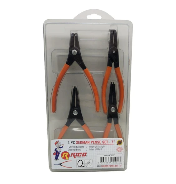 Rico Sekman Pense Set 4 Parça 7 İnç 001-RC5557 - 2