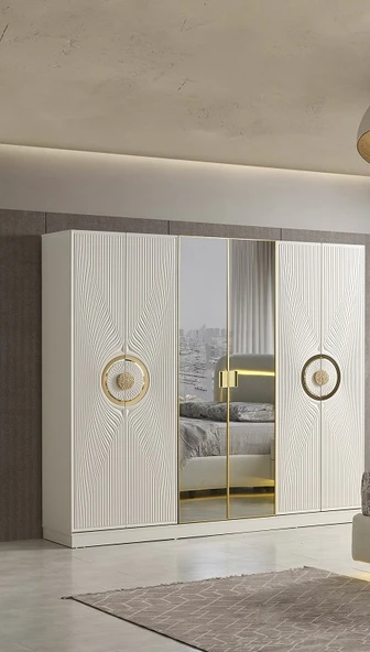 GUSTA MDF 6 KAPILI DOLAP ürün görseli 1