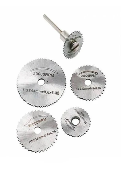 BN5 6 Parça Dremel Gravür Uç Takım Daire Testere Hss Kesici Disk - 2
