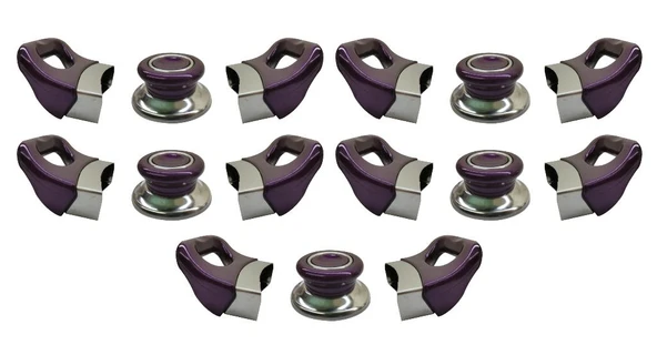 Nalburkent Tencere Tava Sahan Kulp ve Kapak Kulpu Yasemin Mor 5 Set ürün görseli 1