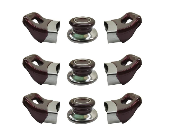 Nalburkent Tencere Tava Sahan Kulp Kapak Kulpu Vişne Bordo 3 Set ürün görseli 1