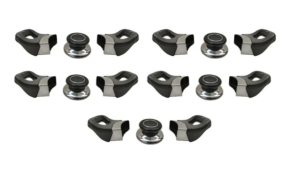 Nalburkent Tencere Tava Sahan Kulp Cam Ve Metal Kapak İçin Yasemin Kromajlı Siyah 5 Set ürün görseli 1