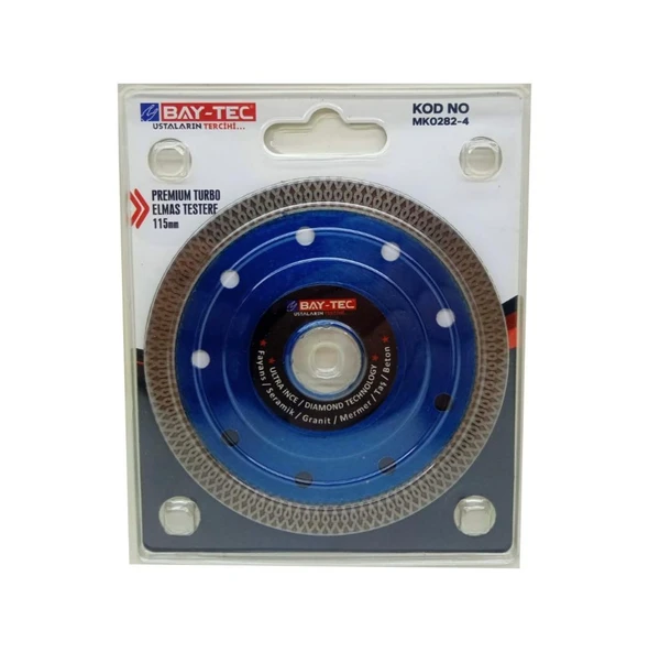 Bay-Tec MK0282-4 Premium Turbo Elmas Testere Kesici Disk 115 mm - 3
