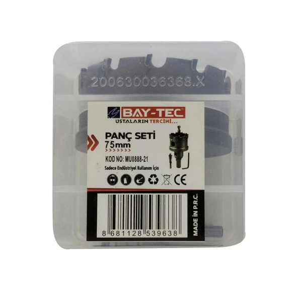 Bay-Tec MU0888-21 Tct Metal Delme Panç Seti Takımı 75 mm - 3