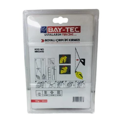 Bay-Tec MK0410 Boyalı Çırpı İpi Seti Kırmızı 115Gr/ 30Mt - 3
