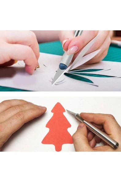 BN5 Hobi Gravür Ahşap Oyma Şekil Verme Maket Bıçak Neşter Seti - 5