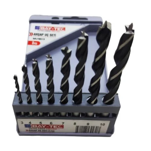 Bay-Tec MU1803 Ahşap Matkap Uç Seti Takımı 8 Parça 3-10Mm - 2