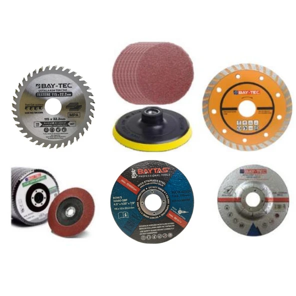 6Lı Taşlama Ve Kesme Disk Seti Elmas Seramik Ahşap Metal Zımpara ürün görseli