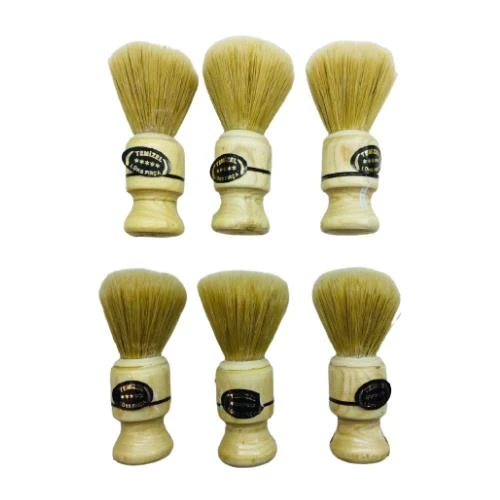 Temizel Lüx Berber Kuaför Traş Sakal Fırçası Kıl Ahşap Saplı 6 Ad No:01 - 2