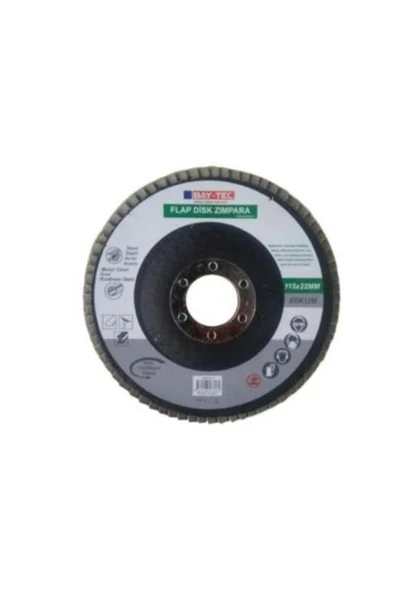 Bay-Tec MK0220 10lu Flap Disk 115x22mm Metal Ahşap Zımpara 60Kum - 2