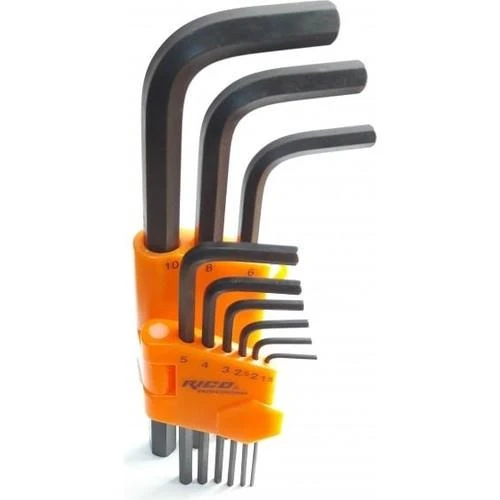 Rico RC0215 Vakumlu Düz Uzun Alyan Anahtar Seti  9 Pcs 1.5-10mm - 2