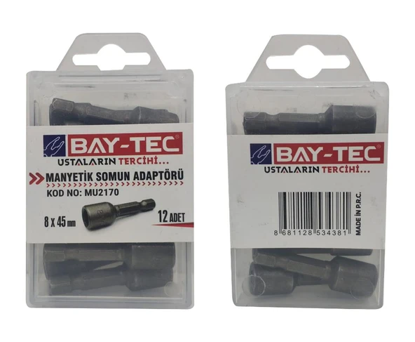 Bay-Tec Manyetik Somun Anahtarı MU2170 8x45 mm (12 Adet) - 3