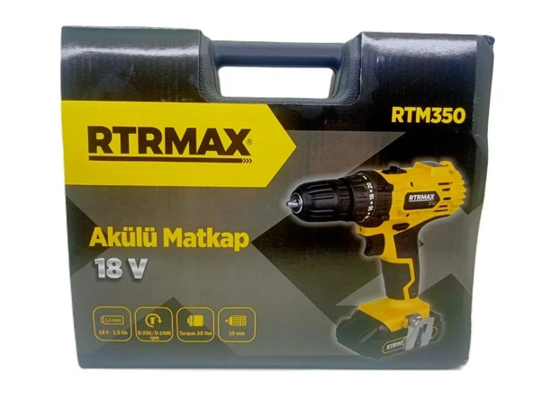RtrMax Rtm 350 Şarjlı Matkap Li-On 18 V 2 Akülü - 8