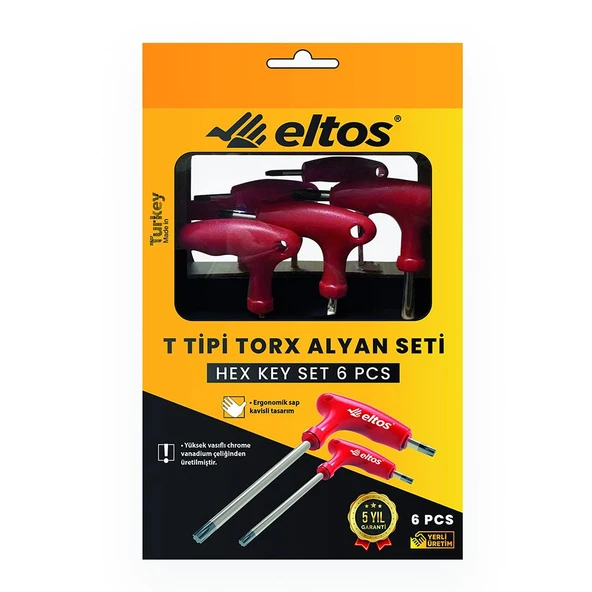 Eltos TAS006 T Tipi Torx Allen Anahtar Takımı Seti 6 Parça - 3