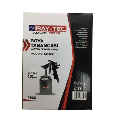 Bay-Tec MK1301 Boya Tabancası Alttan Depolu 1000cc 1.8mm Nozzle - 4