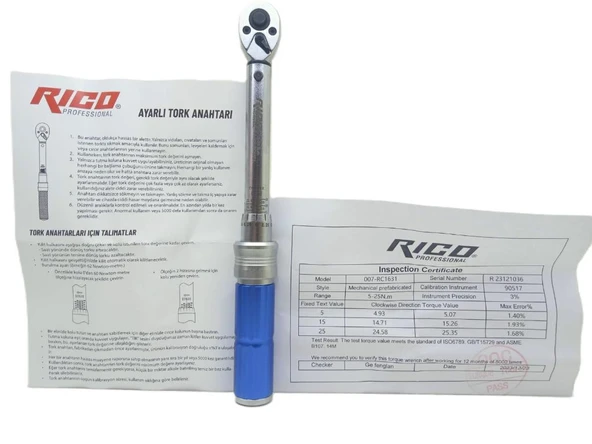 Rico 007-Rc1631 1/4 Cırcırlı Tork Kol - 5
