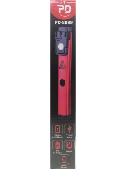 Nalburkent Powerdex Şarjlı Ayarlı LED Fener Acil Durum Işığı Powerbank PD-8899 - 7