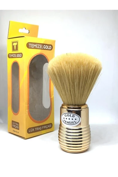 Temizel Gold Lüx Traş Sakal Fırçası Kıl Bakalit Saplı 1Ad