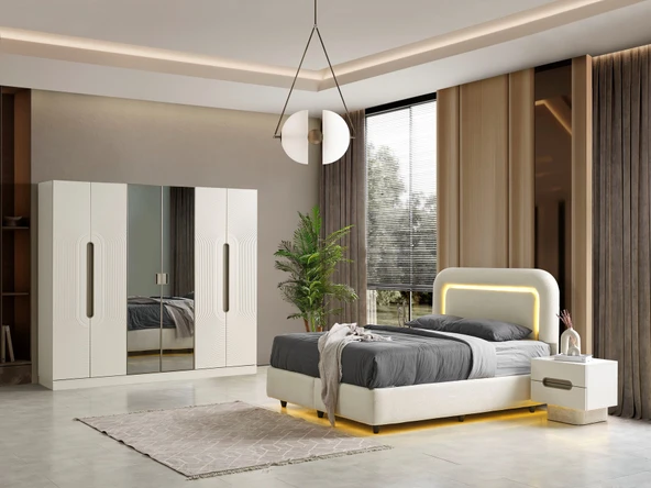 ELEGANTE MDF YATAK ODASI TAKIMI ürün görseli 1