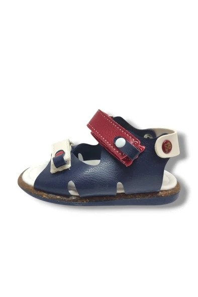 Şirinbebe 1693-20 Çift Cırt Tokalı Erkek Çocuk Sandalet Lacivert Kırmızı 18-20 - Resim 2