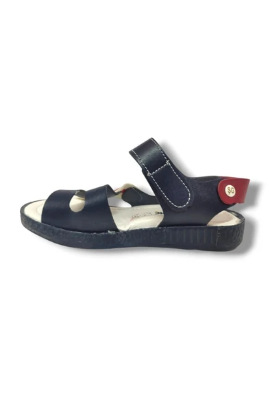 Şirinbebe 1601-20 Anatomik Dikiş Cırtlı Erkek Çocuk Sandalet Lacivert Beyaz 26-30 - Resim 3