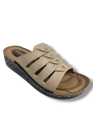 Selin 323-25 Deri Anatomik Dolgu Topuklu Kadın Terlik ürün görseli 1