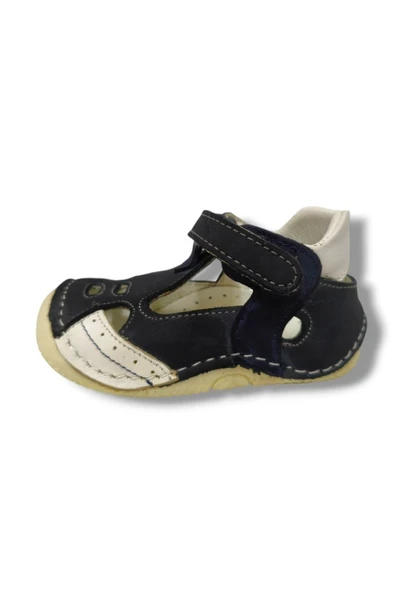 Lepi 3055-20 Önü Kapali Cırtlı Erkek Çocuk Sandalet Gri Beyaz 18-20 - Resim 2