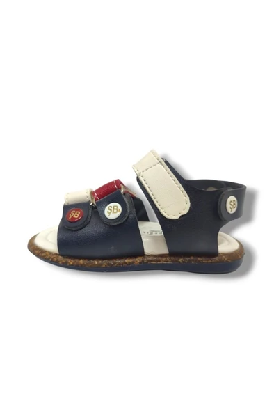 Şiringenç 1623-20 Anatomik 3 Cırt Bant Erkek Çocuk Sandalet Lacivert Beyaz 18-20 - Resim 3