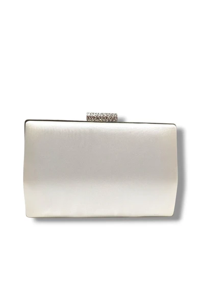 Varol 366-25 Taşlı Simli Çelik Kasa Abiye Çanta - 3