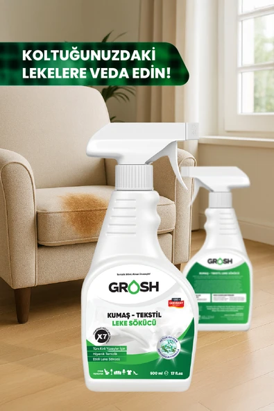 Grosh Kumaş ve Tekstil Leke Temizleyici - Anında Etkili Güçlü Formül - 4