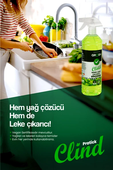 Bitkisel Çok Amaçlı Yüzey Temizleyici Leke Çıkarıcı - Büyük Boy 1 Litre - 5