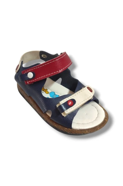 Şirinbebe 1660-20 Çift Cırt Tokalı Erkek Çocuk Sandalet Lacivert Kırmızı 21-25 ürün görseli