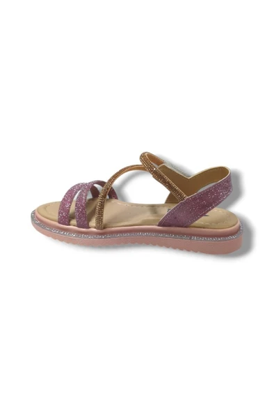 Arzen Bebe 241-25 Anatomik Simli Taşlı Cırtlı Kız Çocuk Sandalet 31-36 - 3