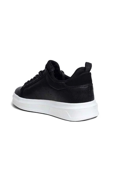 Conteyner 179-25 Deri Anatomik Casual Erkek Ayakkabı Siyah Beyaz - Resim 3