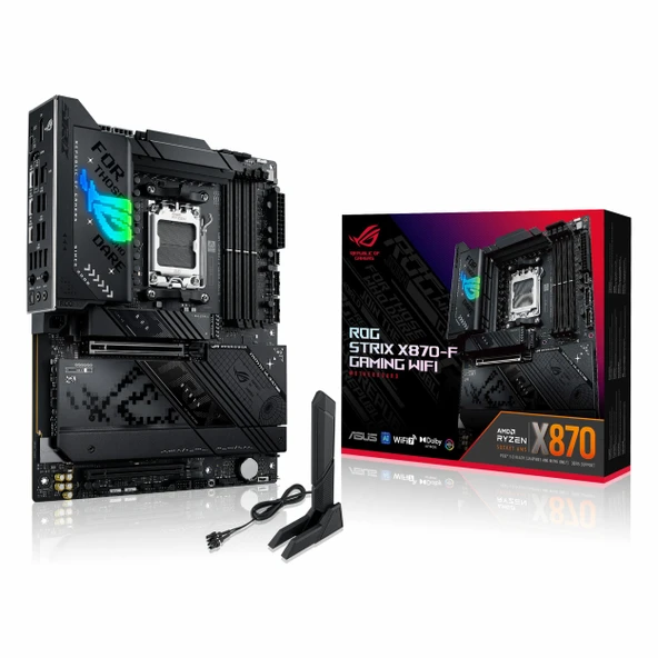 Asus ROG Strix X870-F Gaming WiFi DDR5 (8000MHz)OC M.2 HDMI/DP/USB-C PCIe 5.0 AM5 ATX Anakart ürün görseli 1