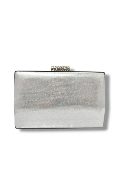 Varol 366-25 Taşlı Simli Çelik Kasa Abiye Çanta - 6