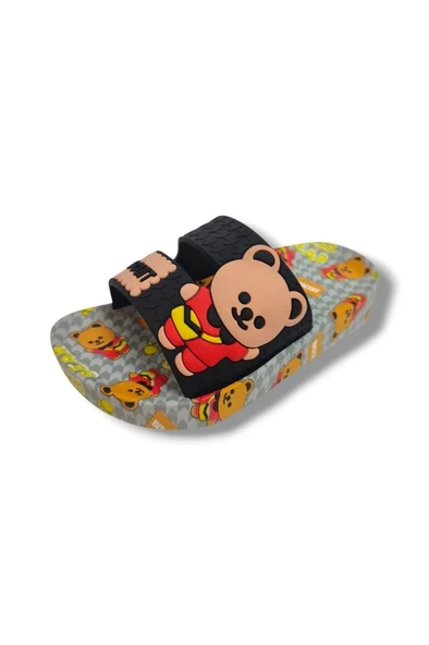 Gezer 16256-25 Biscuit Ayıcık Fİgürlü Erkek Çocuk Terlik 25-29 - 4