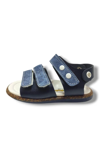 Şirinbebe 1717-20 3 Cırt Bant Erkek Çocuk Sandalet Lacivert Mavi 21-25 - Resim 2