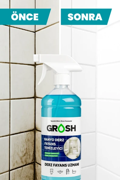 Grosh Banyo Derz Fayans Temizleyici Sprey 1 Litre (Blue Shine) - 3