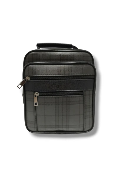 Cakgo 650-25 Ekoseli Kasalı Büyük Boy El Ve Omuz Erkek Çantası